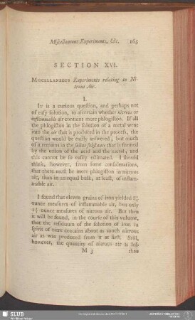 Section XVI. Miscellaneous Experiments relating to Nitrous Air