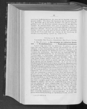 Sitzung am 20. Mai 1913.