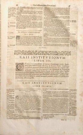 Caii Institvtionuvm Liber III.