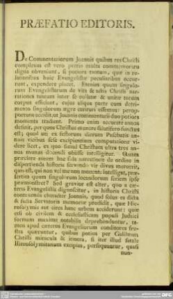 Praefatio Editoris