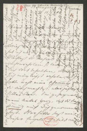 Brief an Marie von Bülow : 16.01.1893