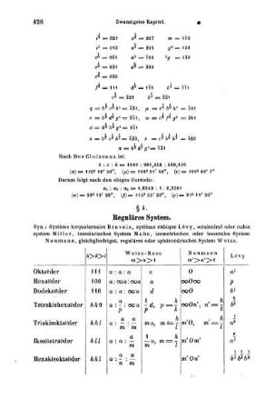 § 4. Reguläres System.