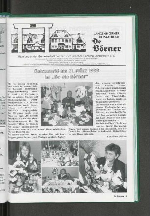 Ostermarkt am 21. März 1999 im "De ole Börner"