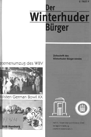 Heft 5 / September und Oktober 1998 : Zeitschrift des Winterhuder Bürgervereins