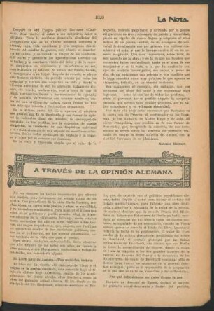 A través de la opinión alemana