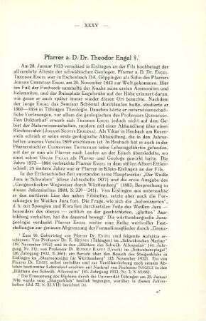 Pfarrer a.D. Dr. Theodor Engel ✝