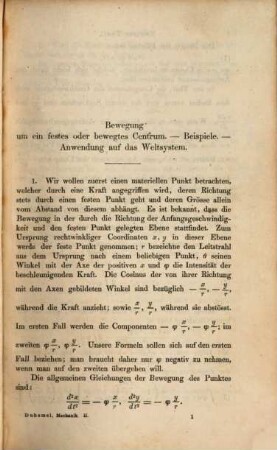 Lehrbuch der reinen Mechanik, 2