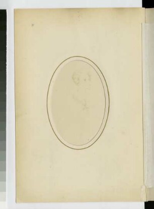 Porträt Ida von Lüttichau : Porträtzeichnung Ida von Lüttichau (wohl 1840/1850). Dresden: SLUB Hist.Sax.D.756 (Frontispiz)