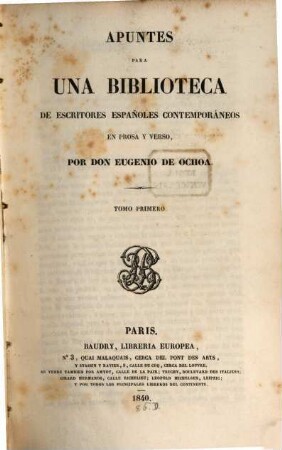 Apuntes para una biblioteca de escritores españoles contemporáneos en prosa y verso, 1