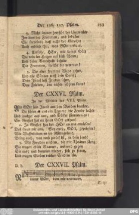 Der CXXVI. Psalm.