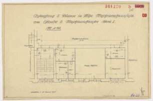 Aufmessung d. Räume in Höhe Maschinenhausfußb. am Ostende d. Maschinenhauses