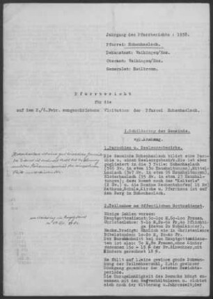 Hohenhaslach: Pfarrbericht 1938