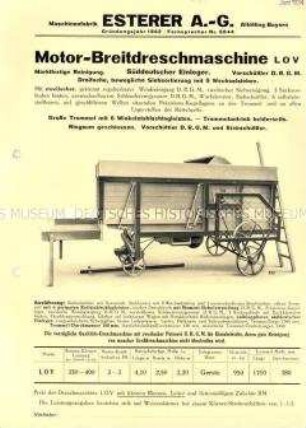 Motor-Breitdreschmaschine LOV