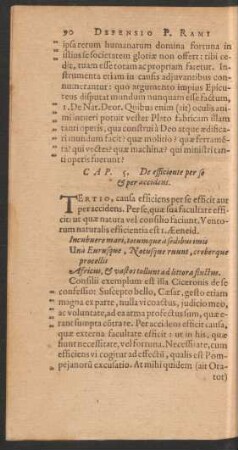 Cap. 5. De efficiente per se & per accidens.