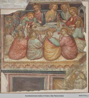 Freskenfragmente mit Szenen aus dem Leben Christi : Letztes Abendmahl