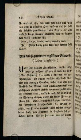 132-137, Von dem sogenannten englischen Schweiße (sudor anglicus)