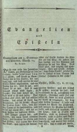 Evangelien und Episteln