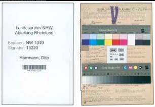 Entnazifizierung Otto Herrmann , geb. 28.03.1909 (Baufuehrer)