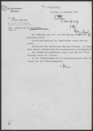 Engstlatt: Inspektionsbericht 1958