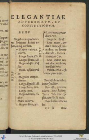 Elegantiae Adverbiorum Et Coniunctionum