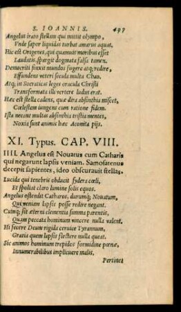 XI. Typus. Cap. VIII.