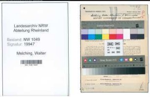 Entnazifizierung Walter Melching , geb. 15.09.1900 (Kaufmaennischer Angestellter)
