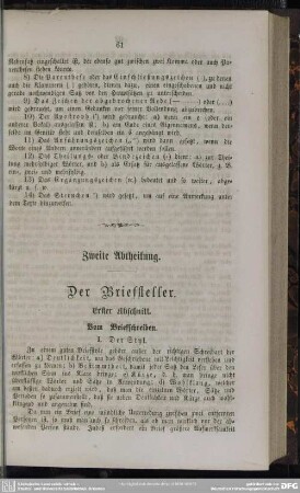 Zweite Abtheilung. Der Briefsteller