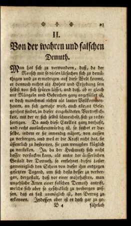 II. Von der wahren und falschen Demuth