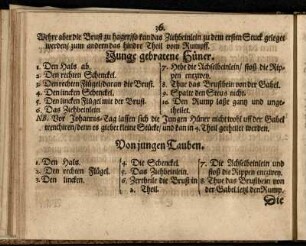 Von jungen Tauben