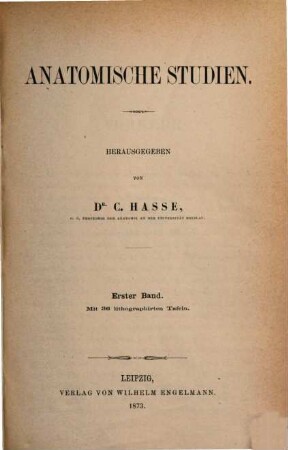 Anatomische Studien, 1[,1]