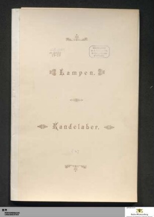 Lampen. Kandelaber
