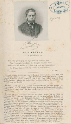 Aan Mr. S. Keyzer - ter gedachtnis -