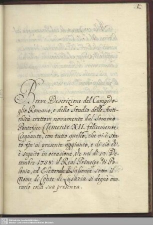 Descrizione del Campidoglio di Roma
