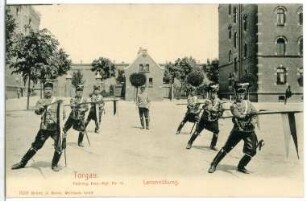 Torgau. Thür.-Hus.-Regim. Nr. 12 - Lanzenübung