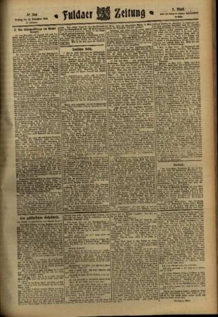 Zweite Ausgabe vom Montag, den 21. November 1910.