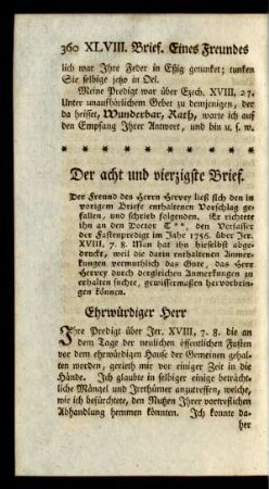Der acht und vierzigste Brief