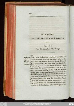 IV. Abschnitt. Von Verbrechen und Strafen.