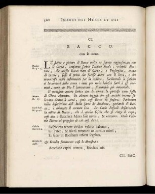 CI. Bacco, con le corna. [ ... mit Abbildungsbeschreibung.]