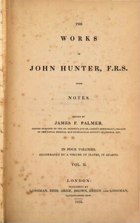 The Works of John Hunter : with notes, 2 (1835)
