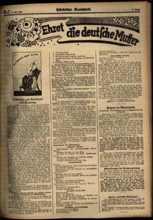 Zweite Ausgabe vom Freitag, den 11. Mai 1934.