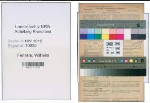 Entnazifizierung Wilhelm Fenners , geb. 25.07.1909 (Bauunternehmer)