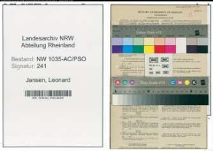 Entnazifizierung Leonard Jansen , geb. 09.01.1891 (Maurer)