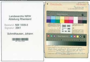 Entnazifizierung Johann Schmithausen , geb. 23.04.1905 (Arbeiter)