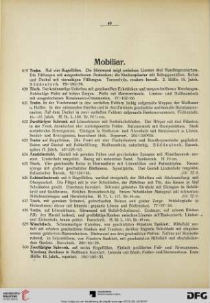 Mobiliar (Nr. 619-773)