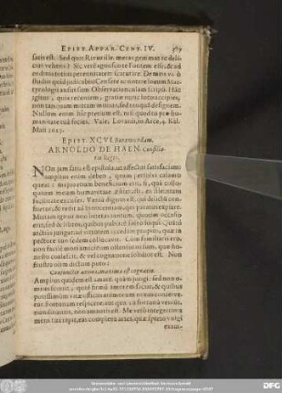 Epist. XCVI. Buraemundam. Arnoldo De Haen. Consiliario Regio.
