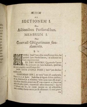 Sectionem I.