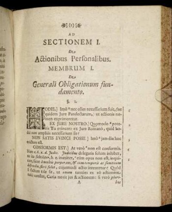 Sectionem I.