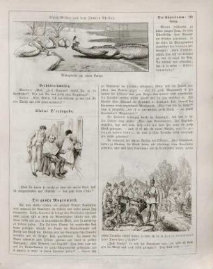 "Thier-Bilder aus dem Innern Afrikas" "Kleine D'reingabe" "Die große Magenwurst"