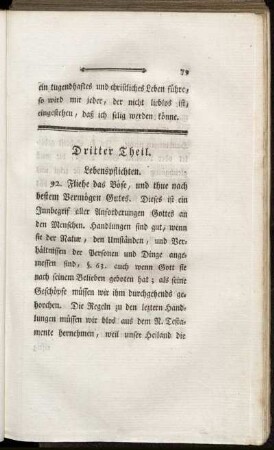 Dritter Theil. Lebenspflichten.