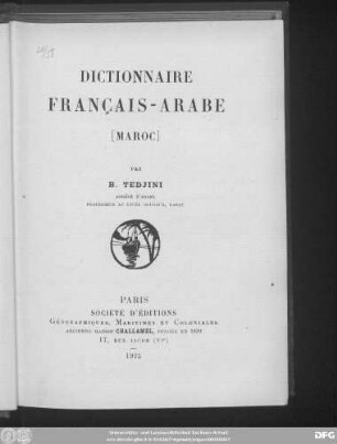 Dictionnaire français-arabe (Maroc)